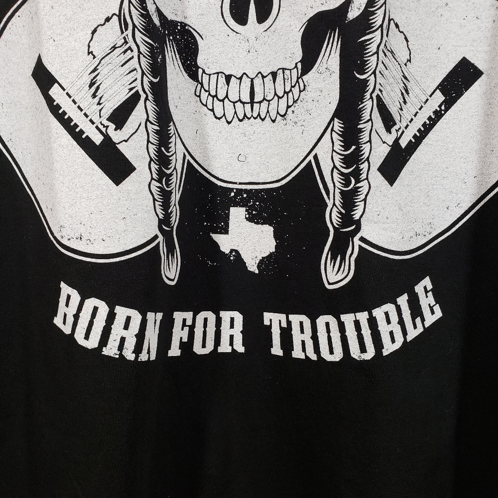 Willie Nelson born for trouble graphic t-shirt NWT - Picture 5 of 8